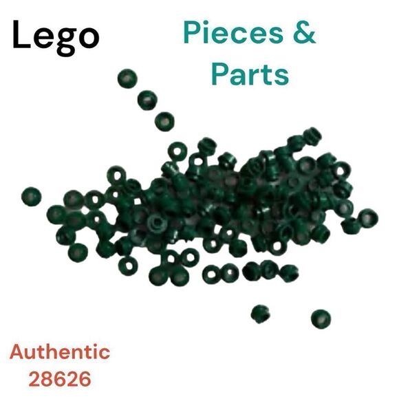 Lego 28626 Drk green 1x1 round w/open hole stud 1 oz ounce over 300 pieces - Picture 1 of 10